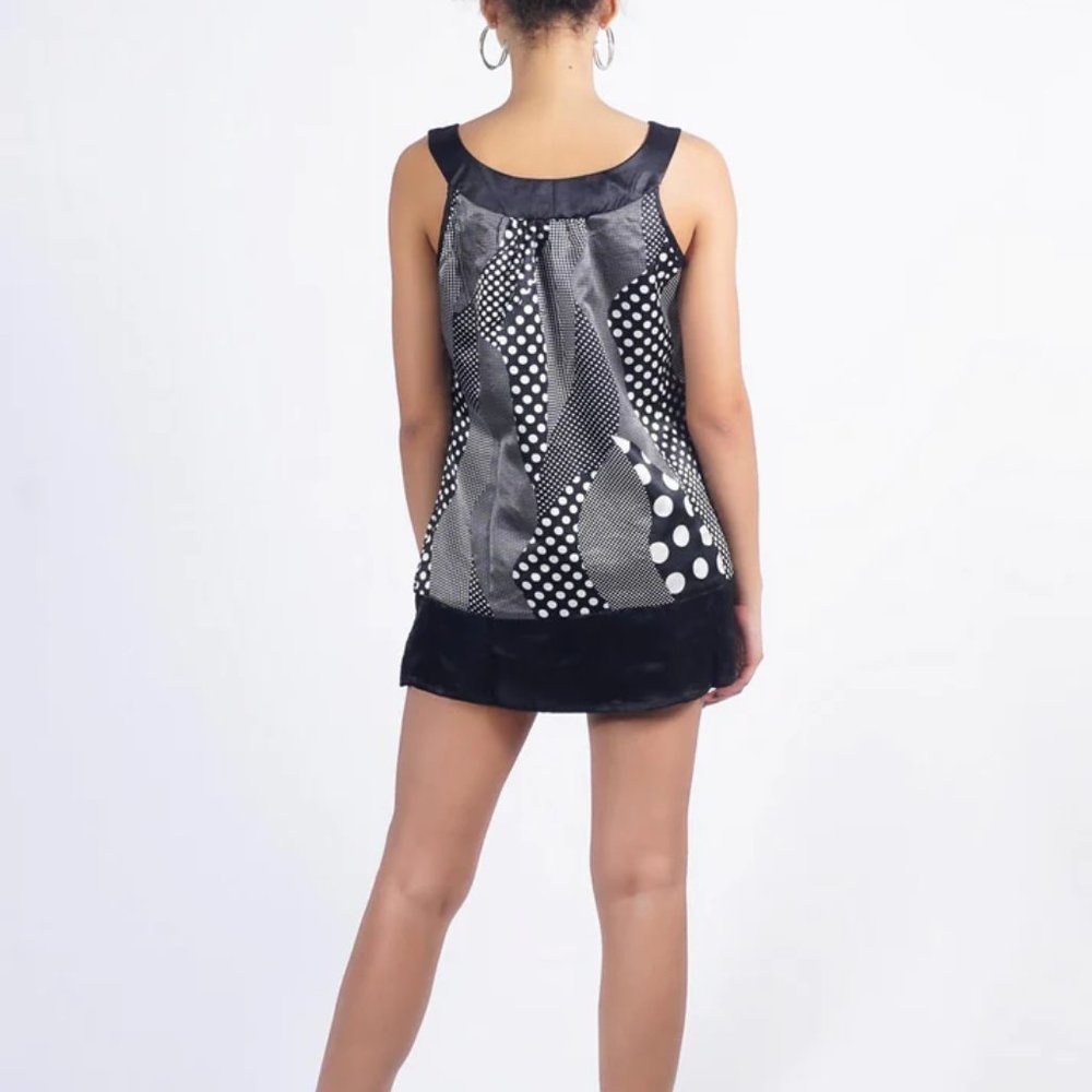 She's Cool - Vibe Slip Dress - Black/White - Picture 2 of 11